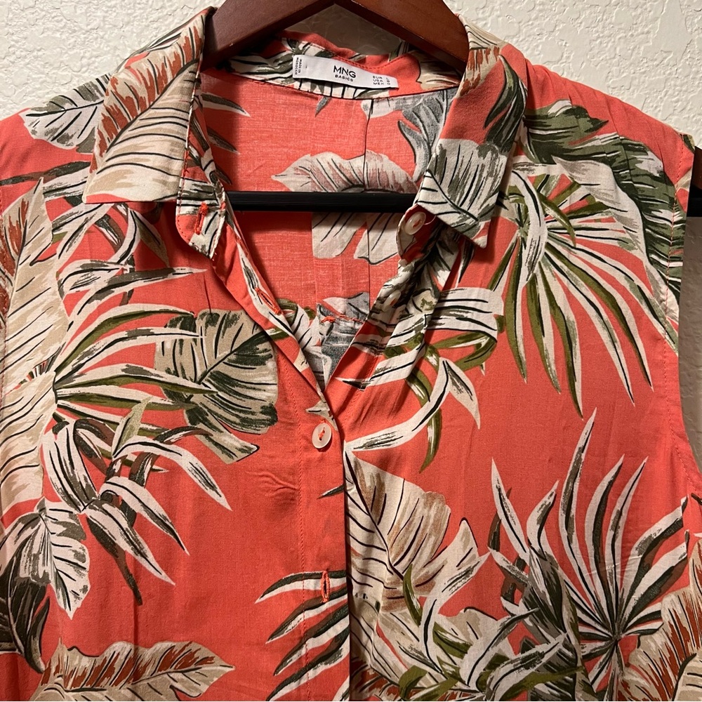 NWOT MANGO women’s viscose shirt size 8 - Picture 6 of 6